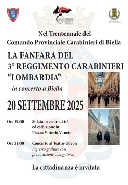 CONCERTO FANFARA CARABINIERI LOMBARDIA